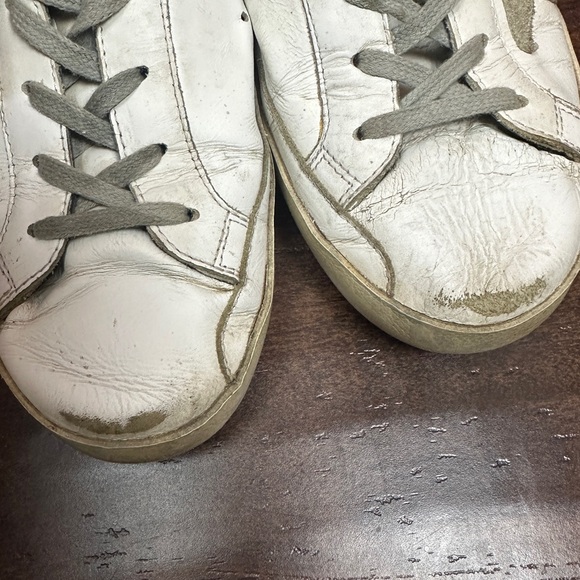 Golden Goose GG Superstar 102 in White with Ice Star and Blue Heel Size 8 - Picture 11 of 12